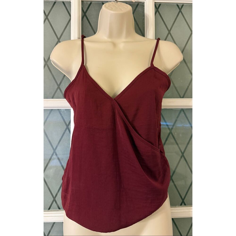 Pink Rose Women's New Dark Auburn Size Small Spaghetti Strap Cami Top - Picture 2 of 7